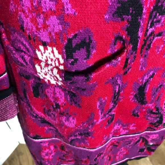 Isaac Mizrahi Live Floral Knit Cardigan Coat 2X - Picture 7 of 13